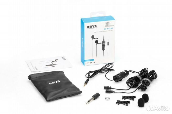 Boya BY-M1DM Двойной петличный микрофон