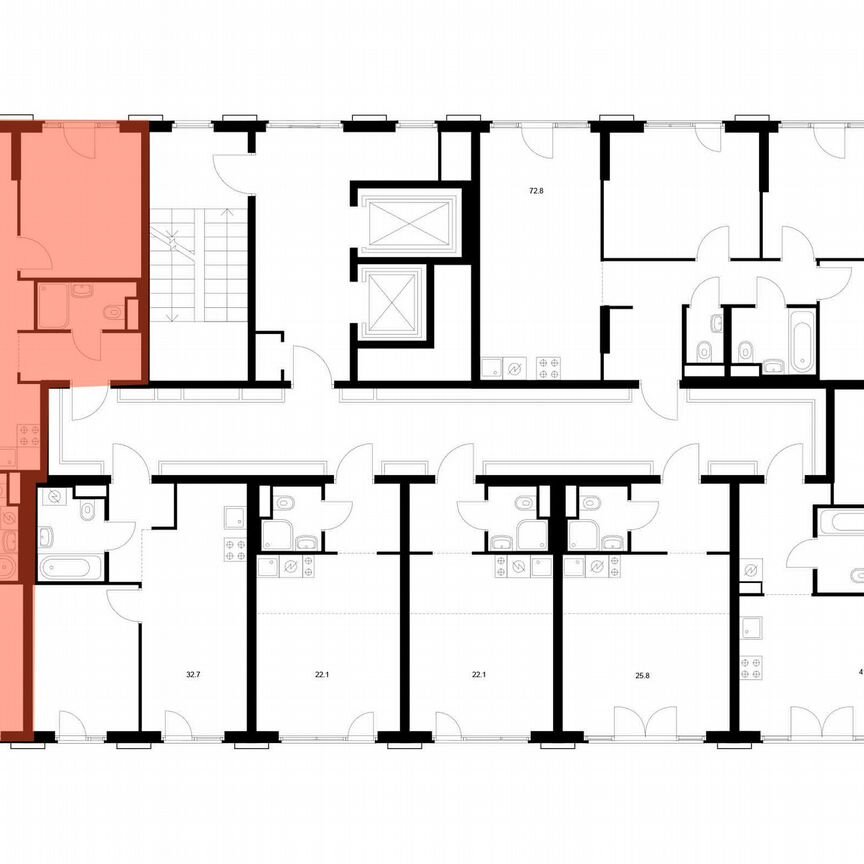 2-к. квартира, 65,8 м², 16/16 эт.