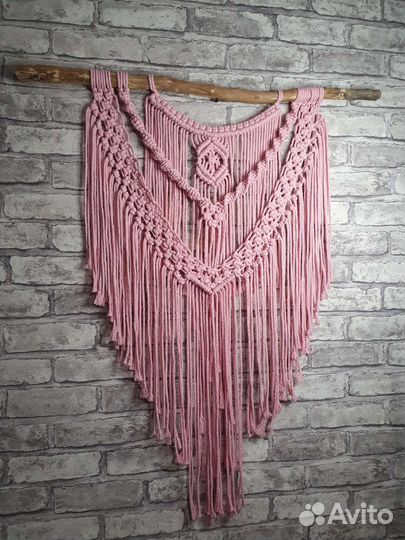 Настенное панно Макраме Интерьер Бохо Сканди