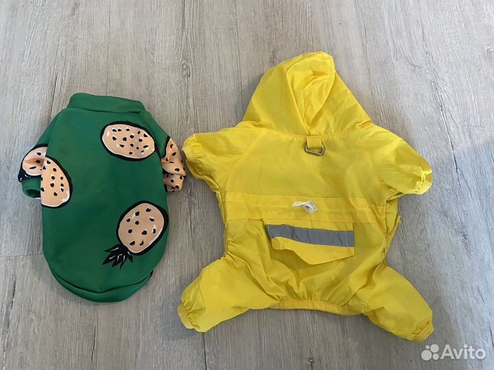 Одежда для маленьких собак s (кофта и дождевик)