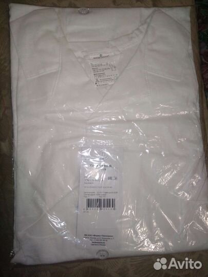 Женские халаты (белый) (бирюзовый)