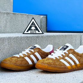 Adidas Gazelle Gucci Original GG Beige Brown