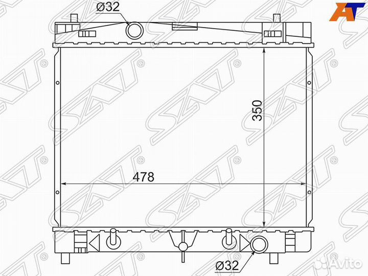 Радиатор toyota yaris/vitz/belta/ractis/IST ZSP110