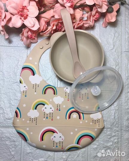 Силиконовая детская посуда