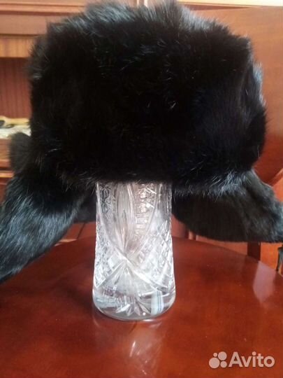 Мужская шапка-ушанка из кролика