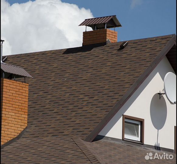Гибкая черепица Финская аккорд коричневая 3м²
