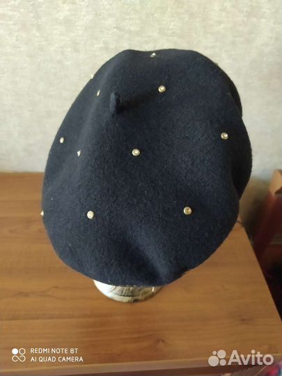 Берет черный. Шерсть