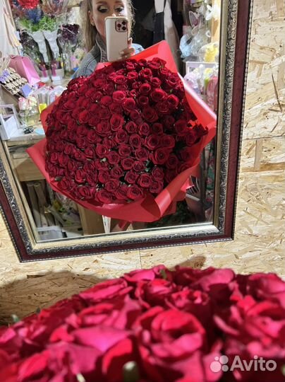 101 роза 51 25 шикарный букет из роз