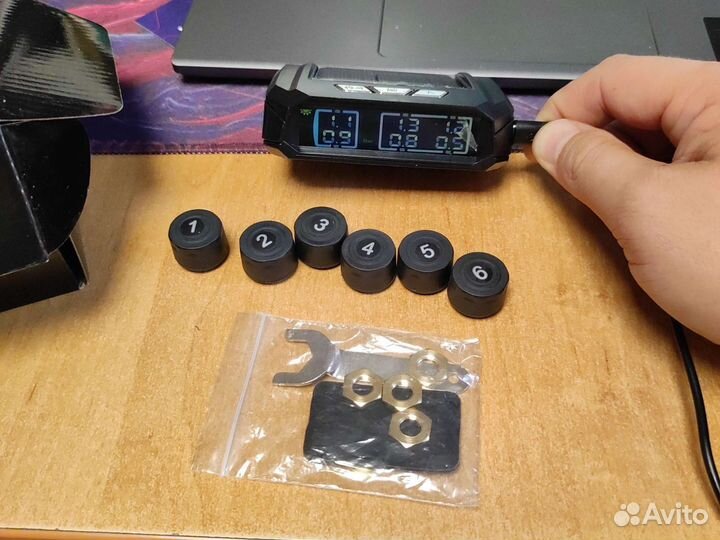 Tpms 6 внешних датчиков до 8 атм