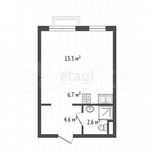 Квартира-студия, 27,2 м², 22/24 эт.