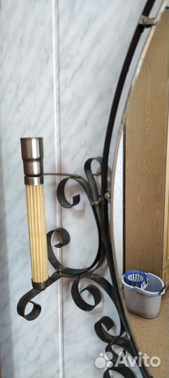 Зеркало овальное с подсветом большое. СССР