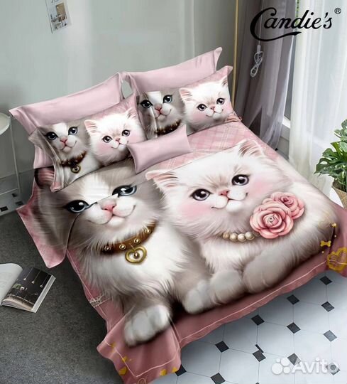 Постеотное белье котята
