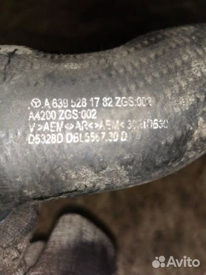 Патрубок интеркулера Mercedes Viano W639 OM 646