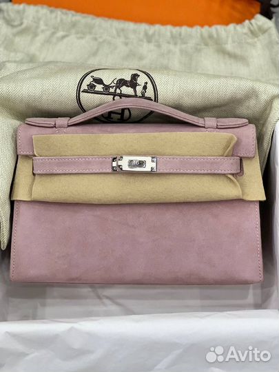 Сумка женская Hermes pochette замша