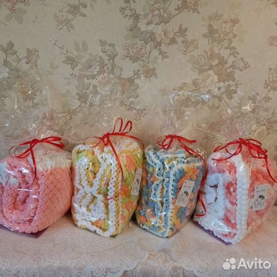 Плед детский 100х100, ручная работа