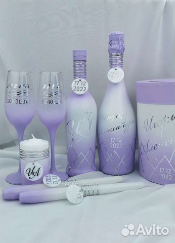 Свадебные аксессуары, свадебное шампанское