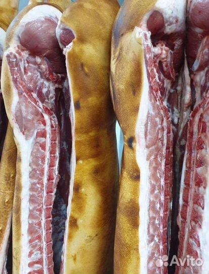 Высший сорт фермерской свинины в полутушах/разруб