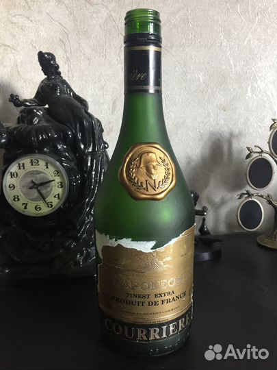 Матовая бутылка из -под коньяка Наполеон