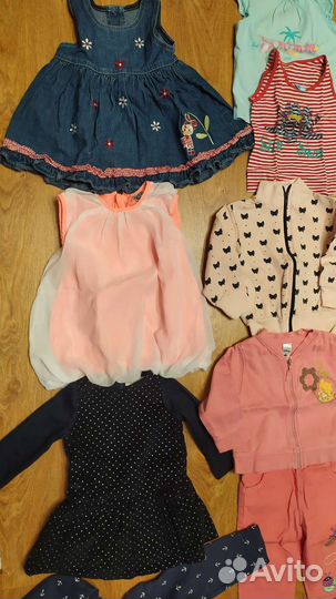 Вещи пакетом на девочку 74-86 см