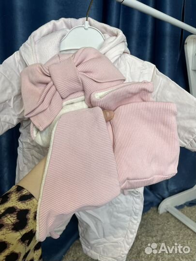 Комбинезон zara деми, шапка,снуд и пинетки