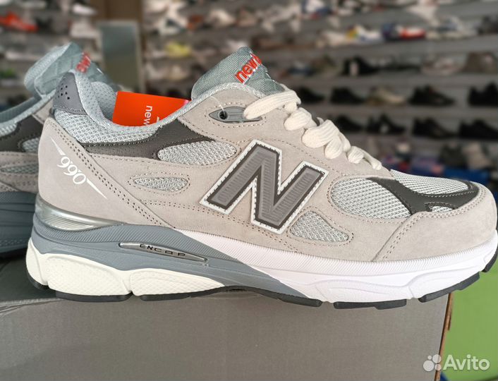 Кроссовки мужские NB 990 натуральная замша 41-46