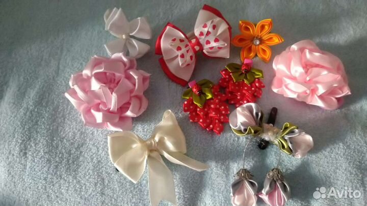 Заколка для волосы техники канзаши