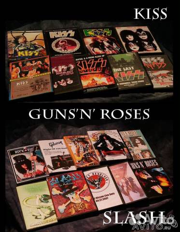 Коллекция DVD дисков западных рок групп