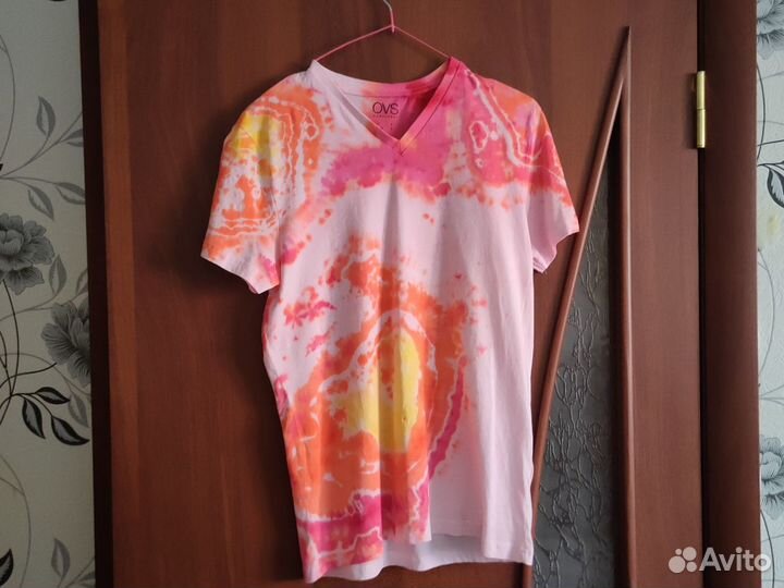 Футболки топы окрашенные вручную tie dye S