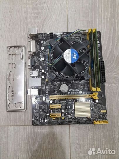 Материнская плата 1150 с i3 4гб озу