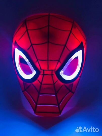 Маска светящаяся халк человек паук железный чел
