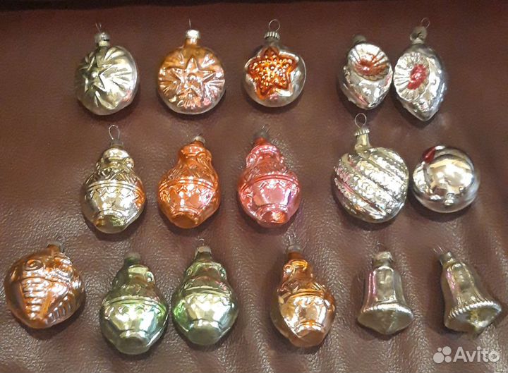 Елочные игрушки СССР (стекло)