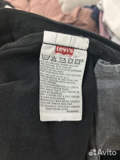 Мужские джинсы levis 501 черные 36 32