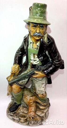 Коллекционный Охотник Дичь Штоф Capodimonte Италия