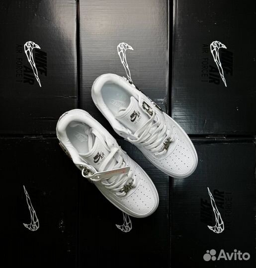 Кроссовки Nike Air Force 1 Low Molten Metal белые