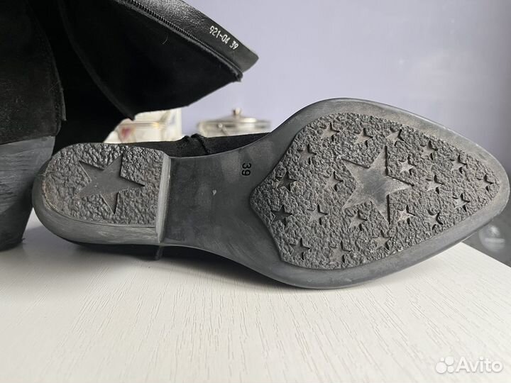 Сапоги казаки натуральная замша демисезон