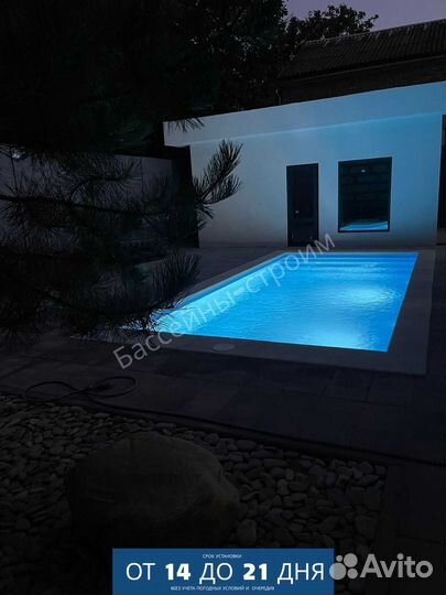 Бассейн 6,5х3х1,5 от производителя,ступени Прямые