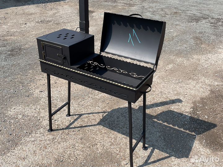 Мангал с печью под казан 3мм