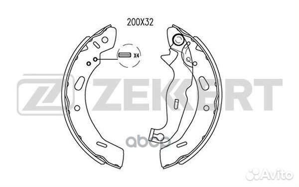 Колодки торм. бараб. задн. Ford Fiesta VI 08