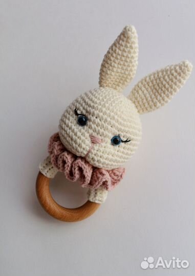 Вязаные погремушки грызунки на кольце