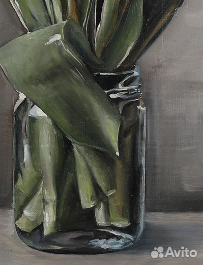 Картина маслом Тюльпаны