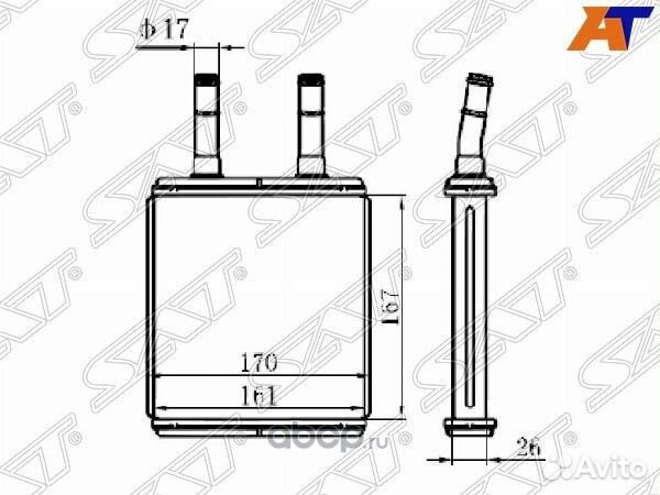 Радиатор (отопителя) печки Hyundai Accent Tagaz