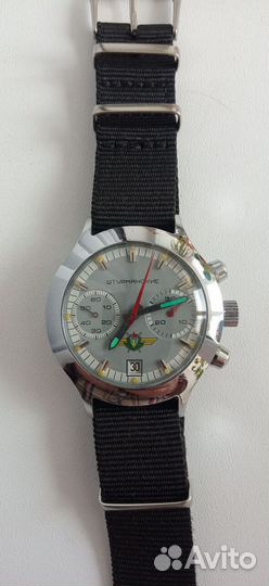 Часы лётчиков 3133, 3017.Золотые с прыгающей секун