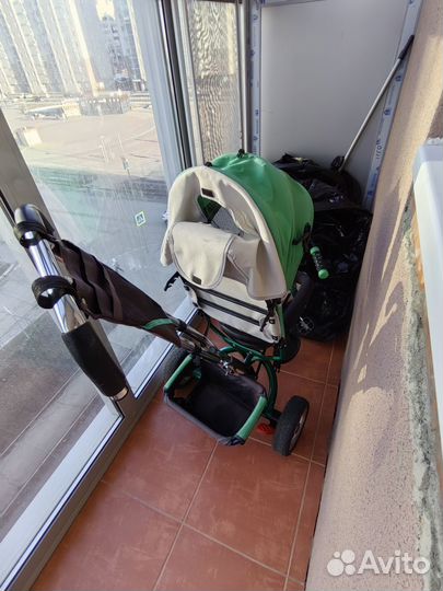 Детский велосипед трехколесный с ручкой