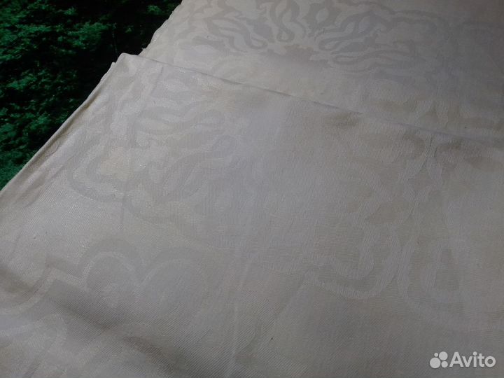 Скатерть льняная с выделкой