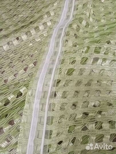 Тюль-сетка зелёная