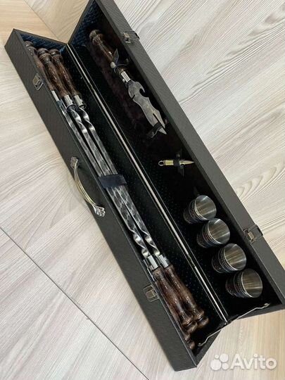 Шашлычный набор «Лайт», подарок, нож, шампура