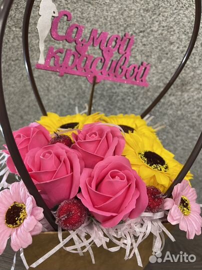 Букет из мыльных цветов ко дню мамы