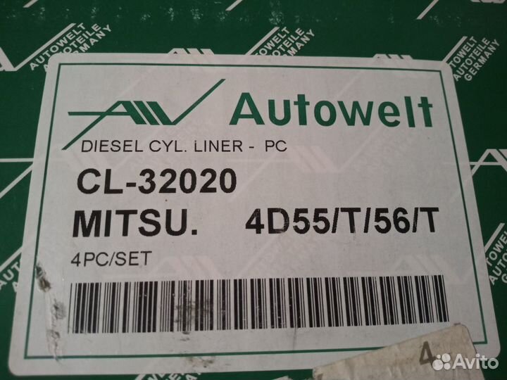 Гильза mitsubishi 4D55/56/T и hyundai Porter D4BF