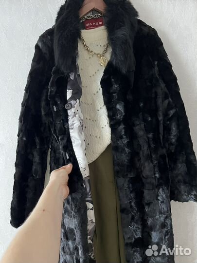 Шуба норковая мех натуральный утепленая р46