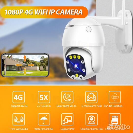 4G камера наружного наблюдения 5MP С оптическим 5X